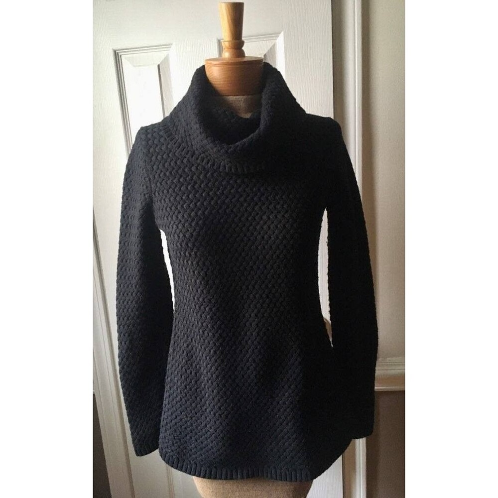 Dana Buchman Signature Women's Black Cowl Neck Sweater Long Sleeve Small